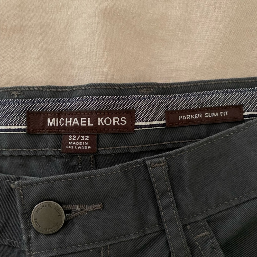 Men’s Michael Kors Slim-Fit Parker Stretch Flat Front Twill Pants